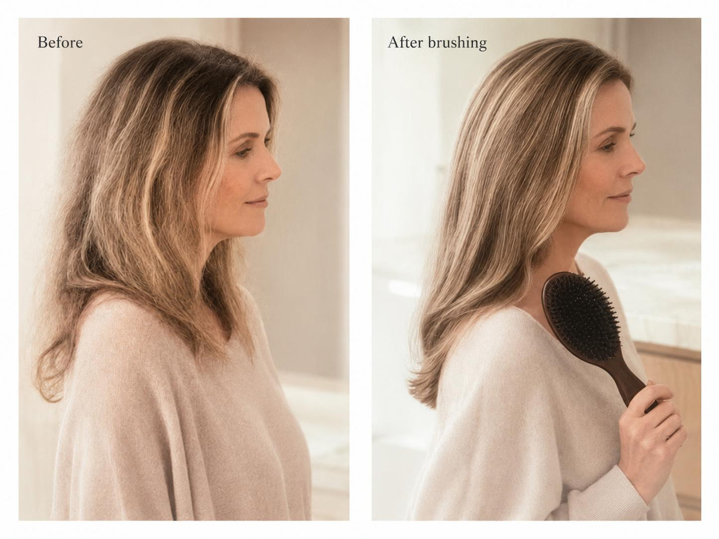 Bamboo™ Brosse Cheveux Sanglier en Bambou